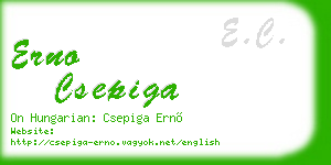erno csepiga business card